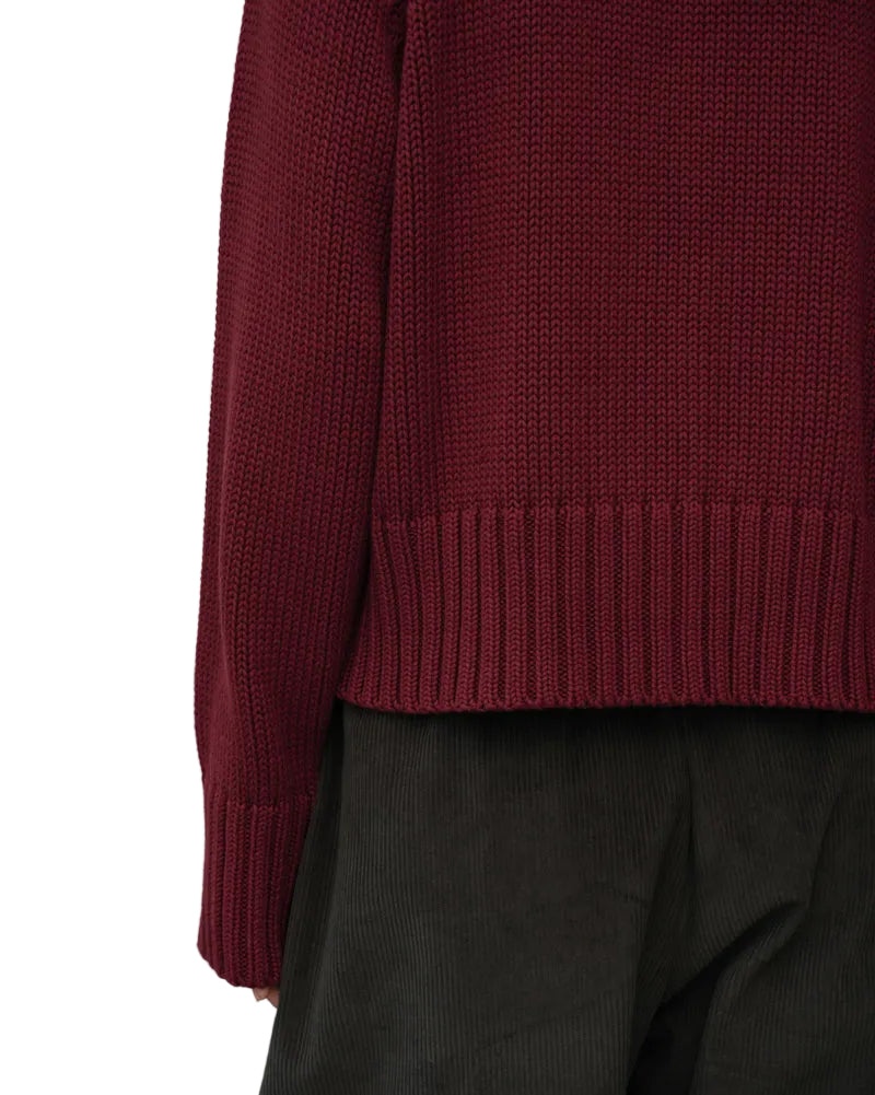 Beaumont Organic | Maroon Button Up Knit Cardigan