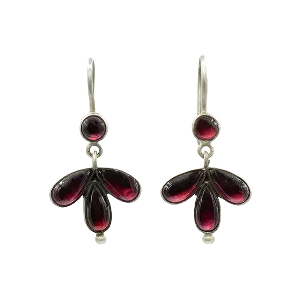 Jane Diaz | Tiny Foil Backed Cabochon Drop Earrings