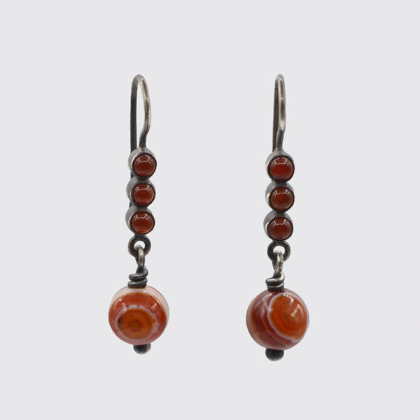 Jane Diaz | Bar Drop with Large Dangle Earrings