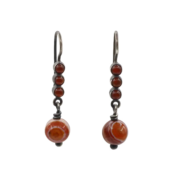 Jane Diaz | Bar Drop with Large Dangle Earrings