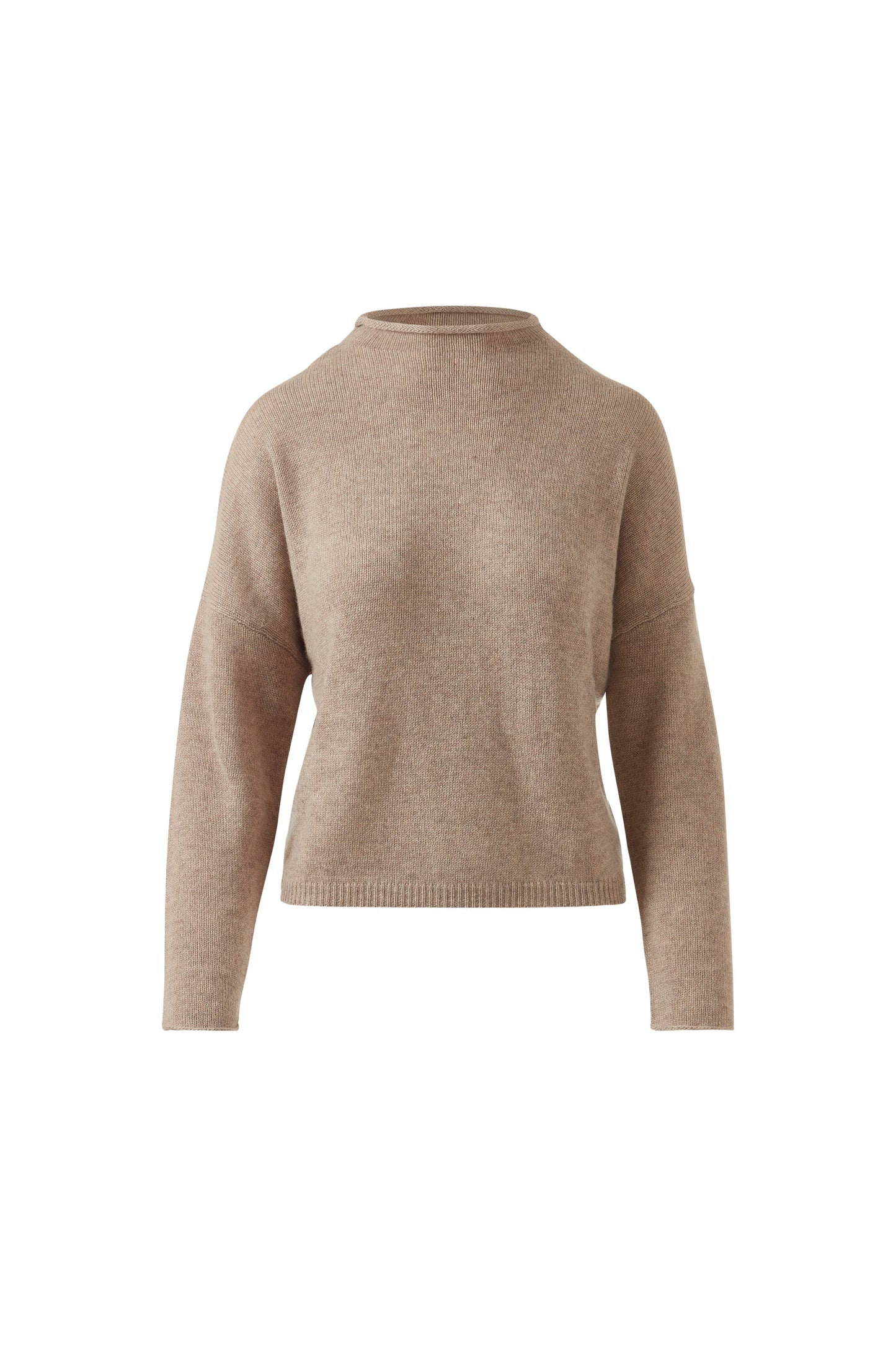 Slouchy Roll Trim Pullover / Kinross Cashmere