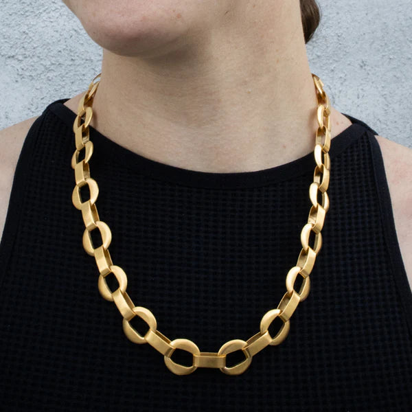 Jane Diaz | Cut Out Disc Chain Necklace