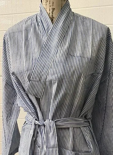 Striped Blue & White