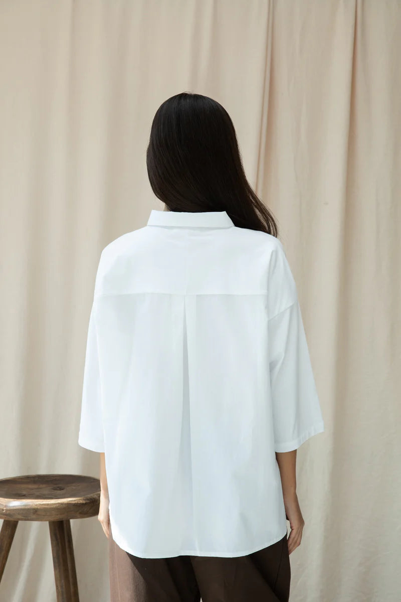 Beaumont Organic | White Cotton Button Up Shirt