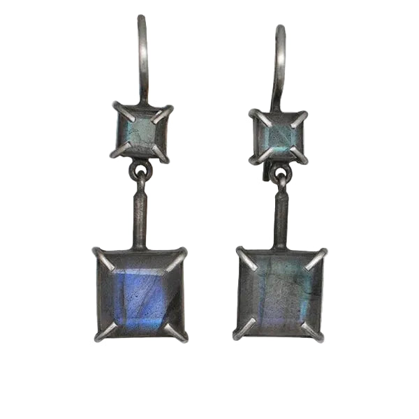 Jane Diaz | Faceted Claw Set Stone Drop Earrings