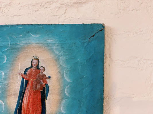 Antique Immaculate Virgin Ex Voto | Colonial Mexico