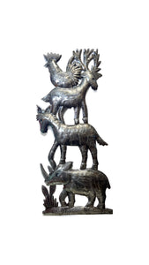 Stacked Animal Metal Folk Art | Haiti Metal Art