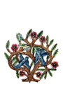 Colorful Birds in a Tree Metal Folk Art | Haitian Artisans