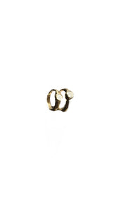 14k Gold Miniature Hoops with Diamond Stones | Shree Jewelers