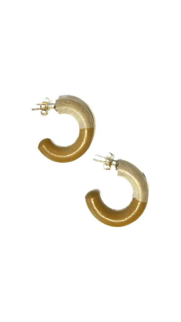 Yellow Dipped Mini Hoop | Binky & Lulu