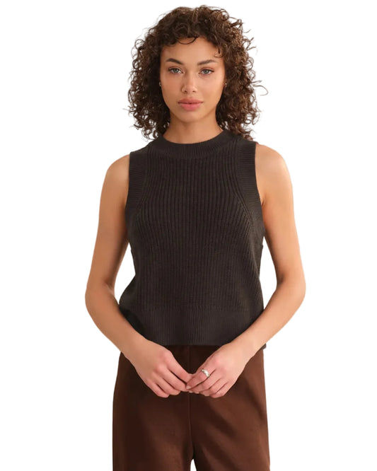 525 | High Crewneck Knitted Sleeveless Top