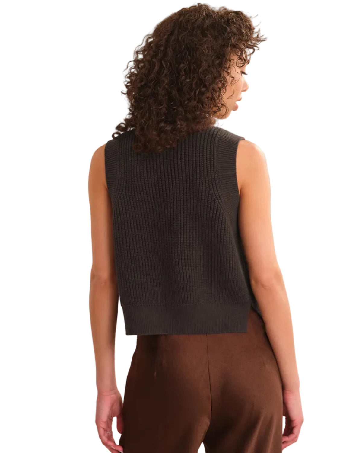 525 | High Crewneck Knitted Sleeveless Top