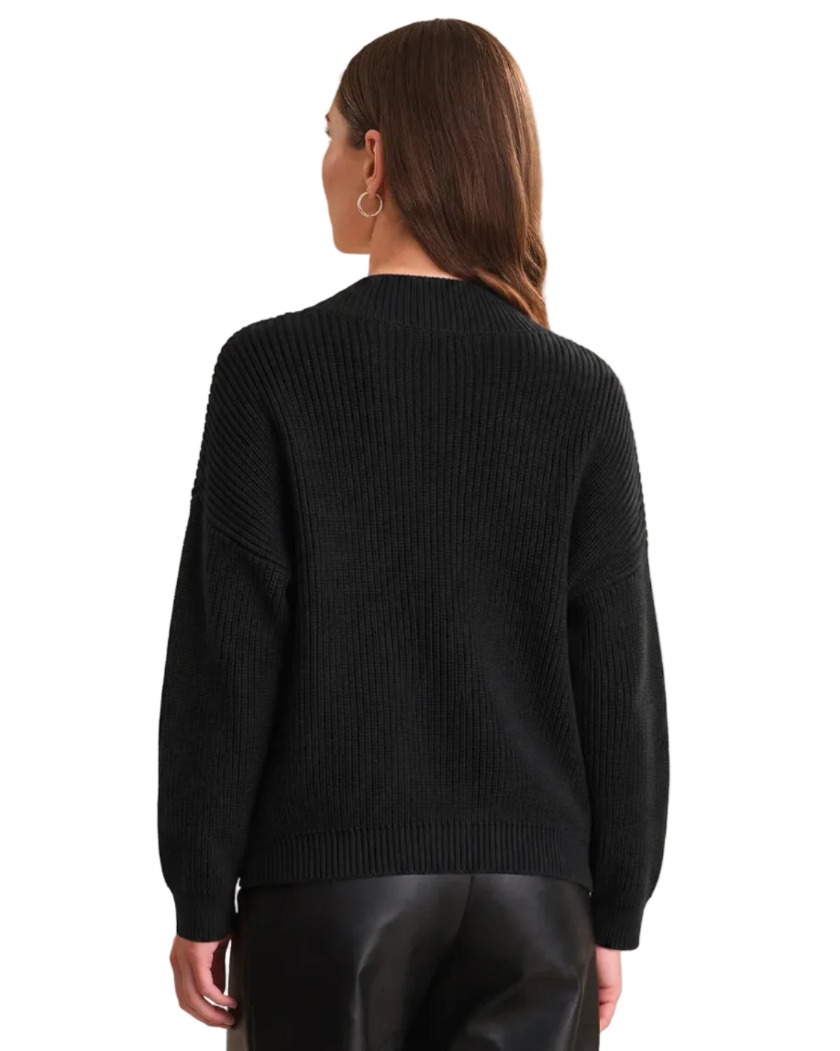 525 | Black Relaxed Pocket Cardigan