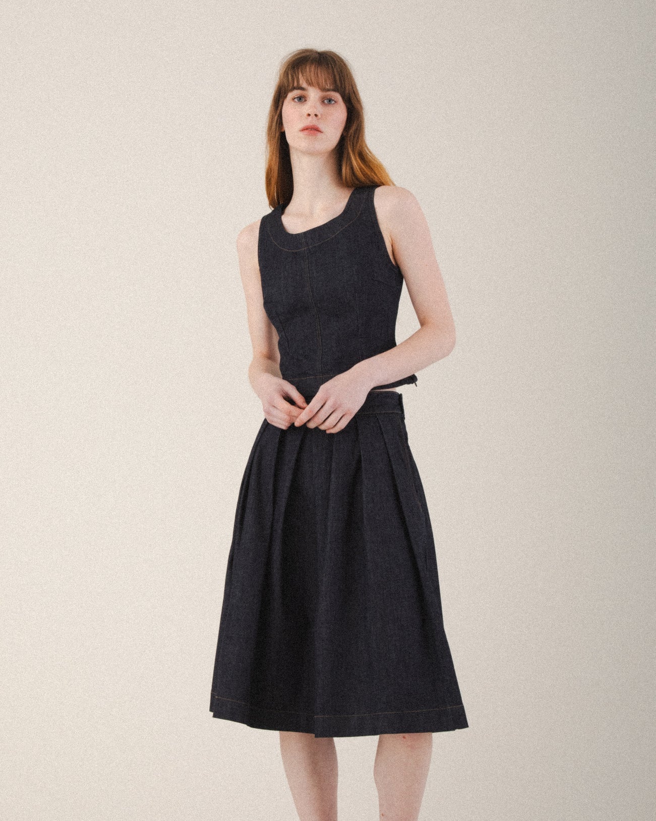 Prairie Underground | Scoop Neck Denim Sleeveless Top