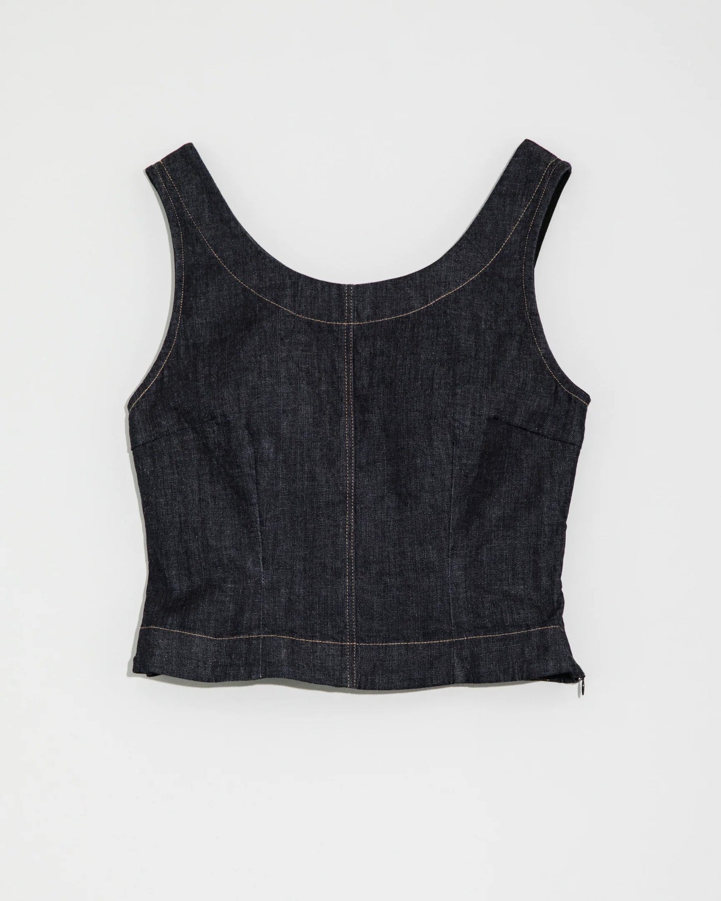 Prairie Underground | Scoop Neck Denim Sleeveless Top