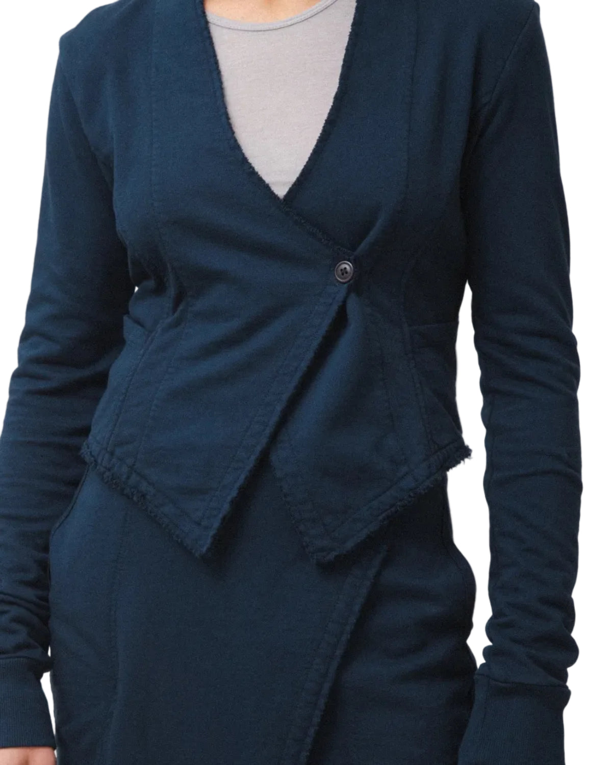Prairie Underground | Dark Blue Fitted Cross Button Jacket