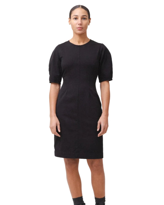 Prairie Underground | Black Structured Sleeve Knee Length Dress