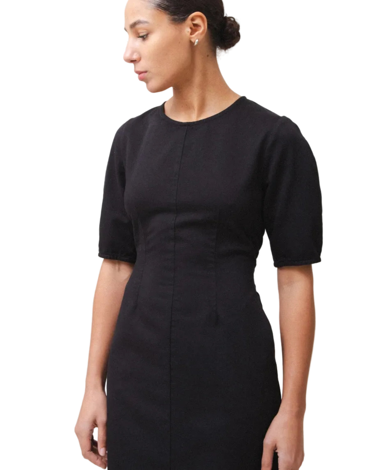 Prairie Underground | Black Structured Sleeve Knee Length Dress