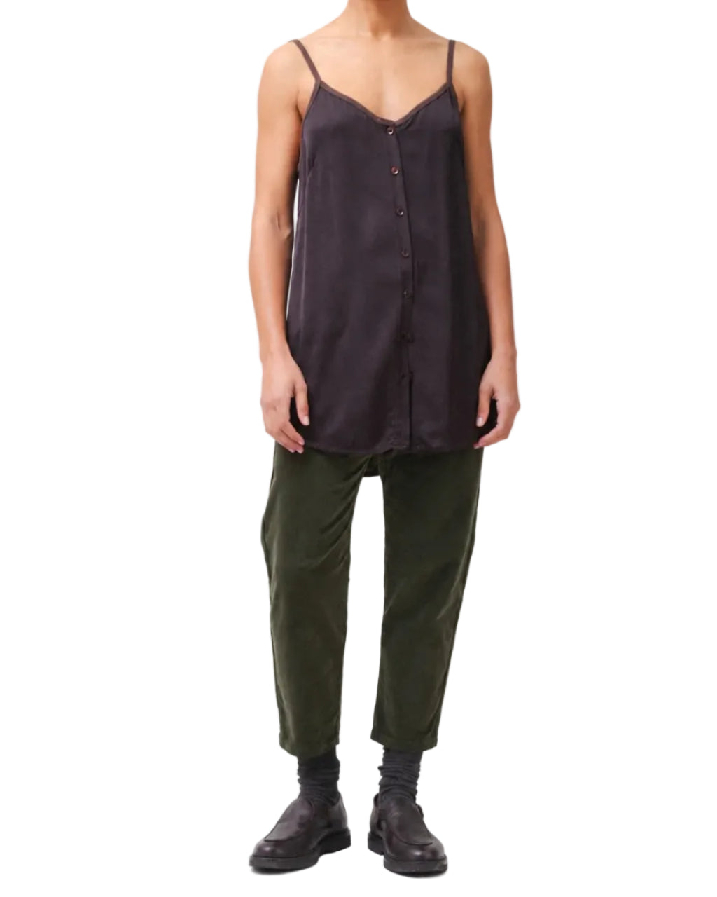 Prairie Underground | Dark Green Side Stripe Velvet Trousers