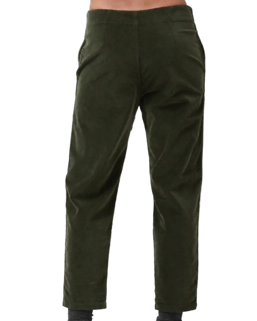 Prairie Underground | Dark Green Side Stripe Velvet Trousers