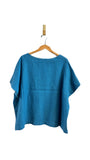 100% Linen Top in Teal Blue | Bryn Walker