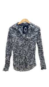 Black & White Button Down Blouse | CINO