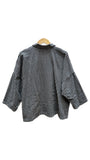 3/4 Sleeve Checked Top with Yellow Pop of Color | Eleven Stitch Design