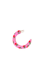 Pink Madeline Small Hoop | Binky & Lulu