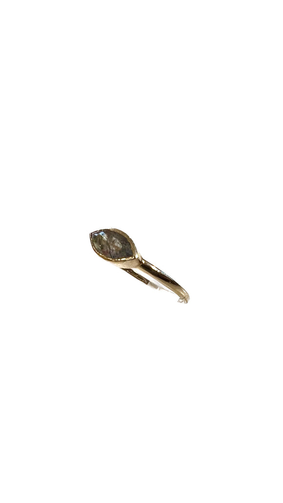 Marquise Salt & Pepper Diamond Ring in Size 7.5 | Shree