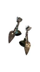 Ethiopian Charm and Bronze Bell Earrings | JEWELS