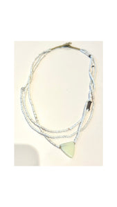 Elegant Glass Trade Bead & Hand-woven Cord Necklace | JEWELS