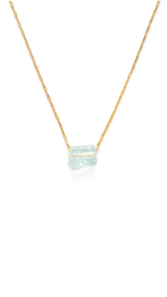 Raw Aquamarine Pendant Necklace | Amano Studios