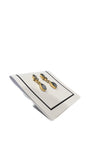 Golden Clear Quartz Teardrop Earrings | Jane Diaz