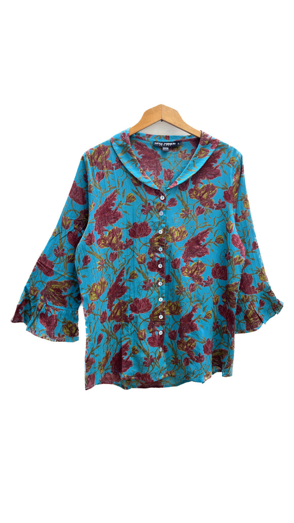 Paris Blouse in Tulip Blue | Little Journeys