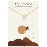 Raw Aquamarine Pendant Necklace | Amano Studios