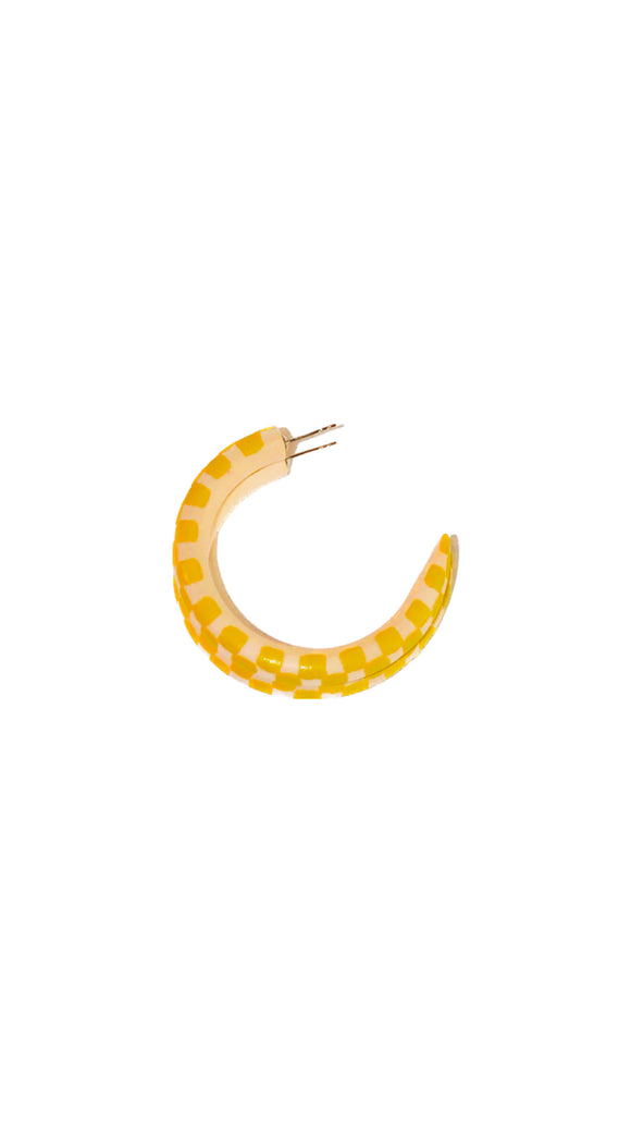 Yellow Poky Small Hoop | Binky & Lulu