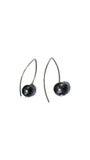 Elongated Silver Tahitian Pearl Earrings | Susan Monosson