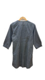 Vienna Pleated Dress in Woven Check Black | Mata Traders