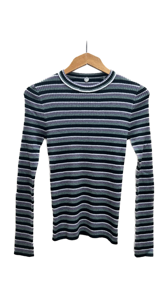 Annie Stripe Tee in Greens | Margaret O'Leary