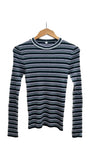 Annie Stripe Tee in Greens | Margaret O'Leary