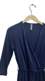 Deep Navy Wrap Dress | Last Tango