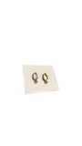 Golden Teardrop Stud Earrings with Clear Quartz Stone | Jane Diaz