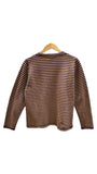 Long Sleeve Basic Tee in Bronze & Black Iris  | IRIDIUM