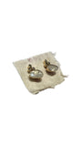 14k Gold Faceted Diamond Studs | Shree Jewelers