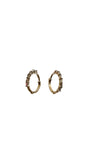 14k Gold Miniature Hoops with Baguette Diamond Stones | Shree Jewelers