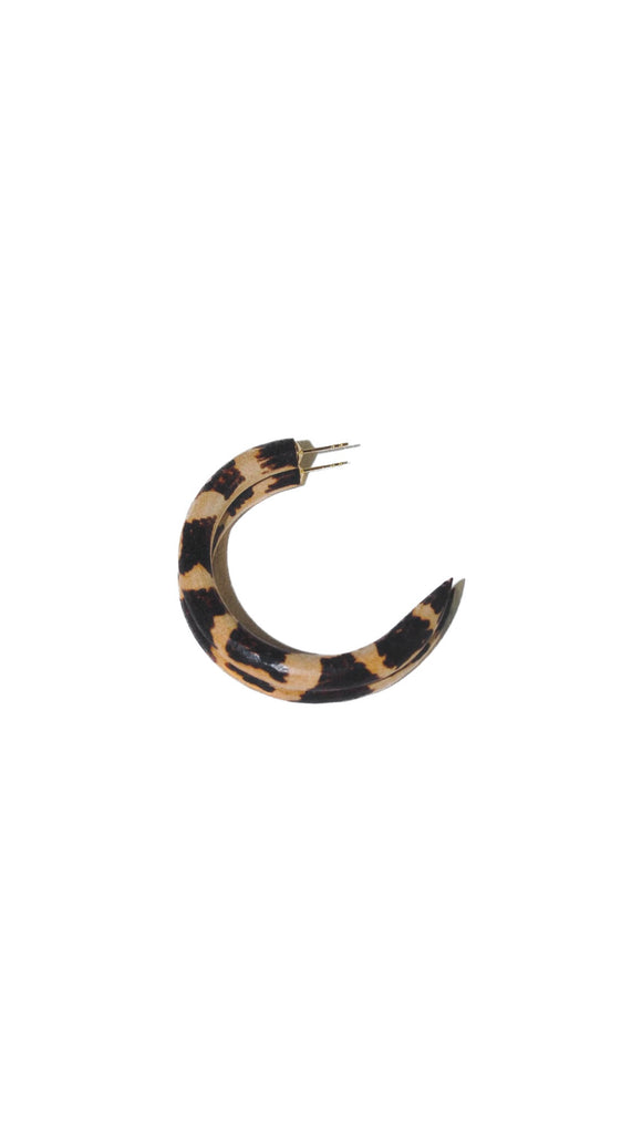 Leopard Small Hoop | Binky & Lulu