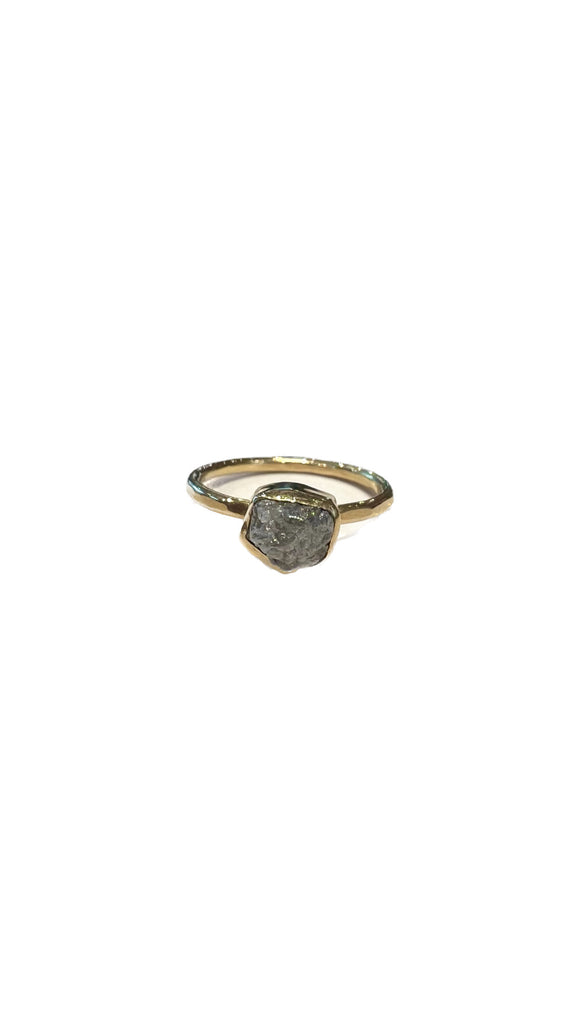 18k Gold Raw Diamond Ring Size 6 | NOMAD