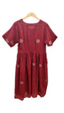 Red V-Neck Polk-a-Dot Summer Dress | DVAA