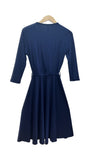 Deep Navy Wrap Dress | Last Tango