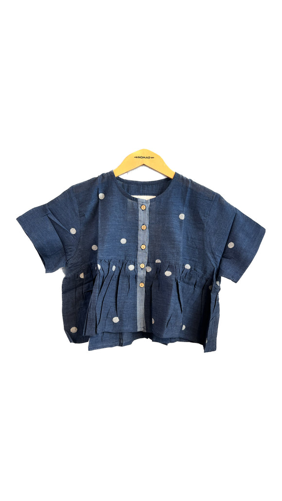 V-Neck Polk-a-Dot Summer Crop Top | DVAA